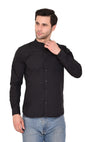 Men's Mandarin Collar (Black) Shirts High Skyzz