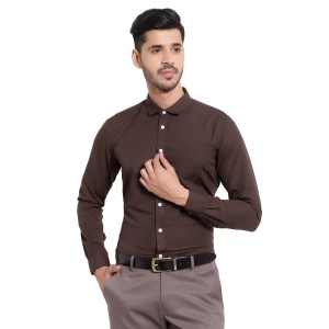 Chocolate Brown Casual Shirt for men High Skyzz