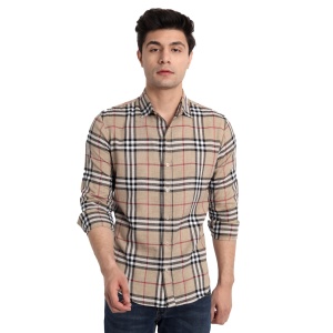 Brown Check Casual Shirt High Skyzz