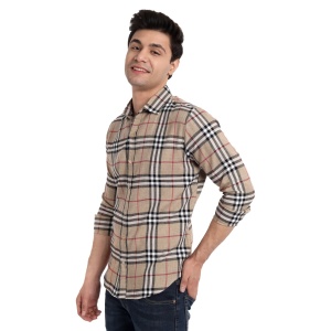 Brown Check Casual Shirt High Skyzz