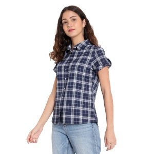 Checkered Half Sleeves Shirts for Women High Skyzz