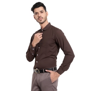 Chocolate Brown Casual Shirt for men High Skyzz