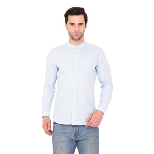 Men's Mandarin Collar (Sky Blue) Shirts High Skyzz