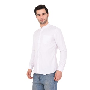 Men's Mandarin Collar (White) Shirts High Skyzz